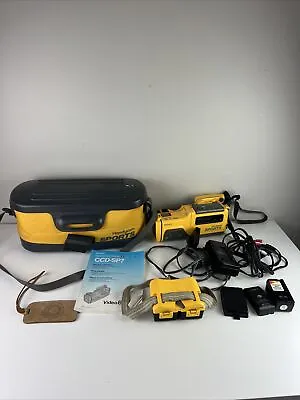 Sony CCD-SP7 Handycam Sports Yellow Video 8 Water Resistant W/ OEM Case +Access. • $110