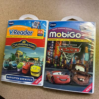 VTech - Lot (2) Mobigo Disney Pixar Cars 2 & Chugginton Game New Sealed • $10