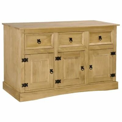 Home Room Sideboard Solid Mexican Pinewood Corona Range 3 Doors Cabinet Cupboard • $293.09