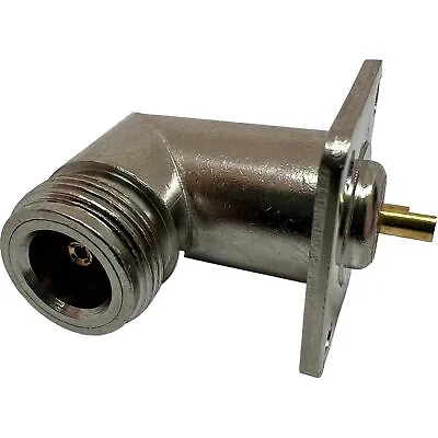 N Type (f) Chassis - Panel Mount Right Angle Connector Teflon - Goldpin • $17.30