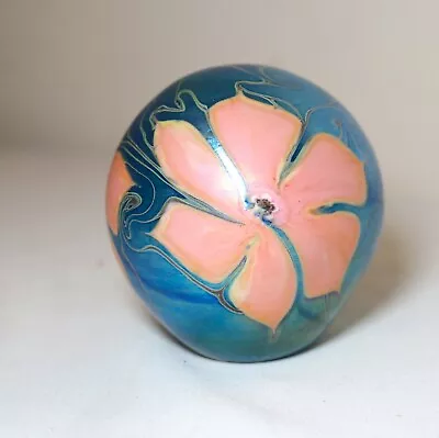 Vintage Hand Blown Vandermark Studio Aurene Iridescent Art Glass Paperweight  • $197.99