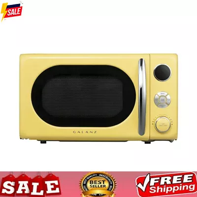 700 W 0.7 Cu Ft Retro Countertop Microwave Oven Child Safety Lock Kitchen Yellow • $64.86