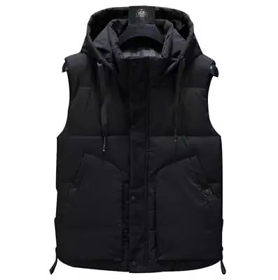 Men Camouflage Quilted Coat Gilet Waistcoat Padded Puffer Hooded Jacket 2023 • £35.63