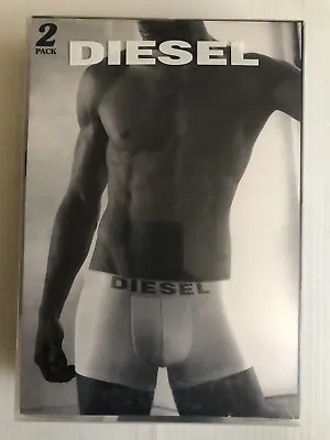 Diesel Black White UMBX-ROCCO Two Pack Boxer Trunk Shorts 000S9T9RKAIS • $23.99