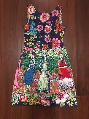 ModCloth Folter Frida Your Mind Dress XS EUC Frida Kahlo Floral Artsy • $54
