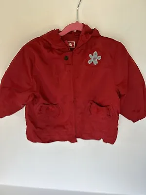 Pampolina Fabulous Designer Red Rain Coat Jacket 98 Cm UK 3T • £15.42