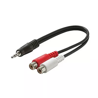 Eagle 6 Inch Dual RCA Female To 3.5mm Male Stereo Cable Y Adapter Molded 6  Inch • $0.99