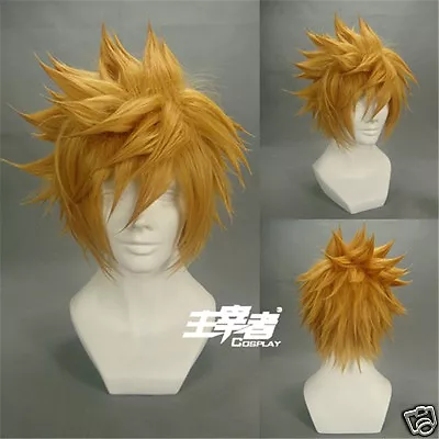 Kingdom Hearts Ventus Final Fantasy Cloud Strife Roxas Blonde Cosplay Wig + Cap • $16.99