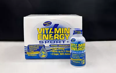 Vitamin Energy Hydration+ Blue Rasp. Energy Shots Clinically Proven (12 PACK) • $29.98