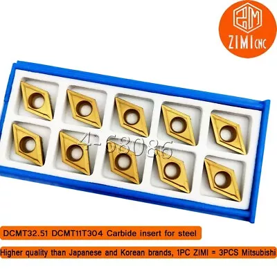 DCMT32.51 / DCMT11T304 6020 Carbide Insert Lathe Tool Processing Steel For SDUCR • $16.80