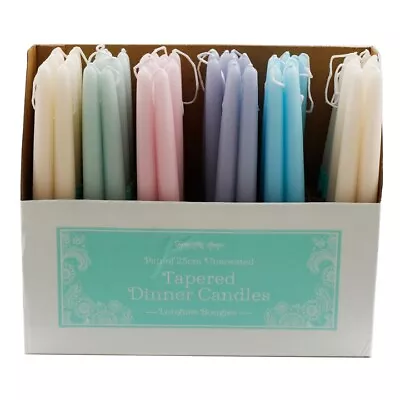 Dinner Candles Set Tapered Pastel Or Twisted Lovely For The Home Gift Coloured • £4.95