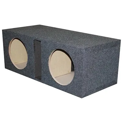 Qpower Bass10 Vented Dual Hole 10  10 Inch Carpeted Car Subwoofer Box Enclosure • $54.99