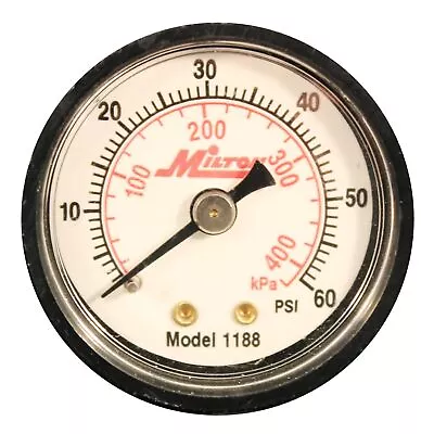 Milton Mini Pressure Gauge 1/8  NPT 0-60 PSI (1188) • $27.19