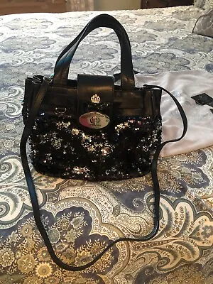 NEW - My Flat In London Black (changes To Silver) Sequin Handbag • $134.99