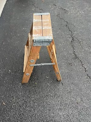 Vintage Wooden 24” Step Ladder Good  Condition • $59.99
