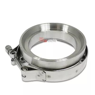 $33.88 • Buy T304 Gt45 3.25 Turbo Downpipe Exhaust Down Pipe V-band Clamps+flange Adapter