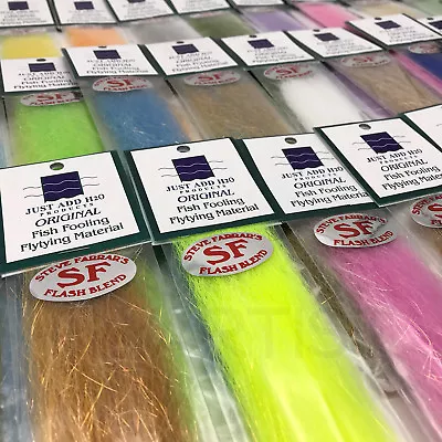 STEVE FARRAR SF FLASH BLEND - Fly Tying Fiber Material Just Add H20 - 60 Colors! • $9.99