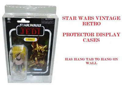 10 Star Wars Vintage 3.75  Action Figures Plastic Protective Case Display Boxes • $24.95