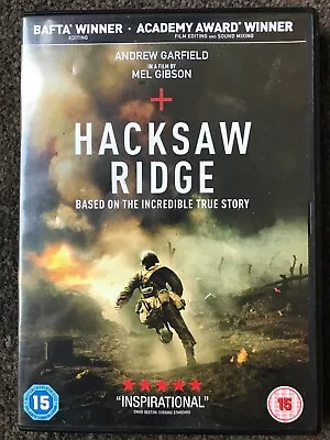 Hacksaw Ridge (DVD 2016) Andrew Garfield Mel Gibson • £0.80
