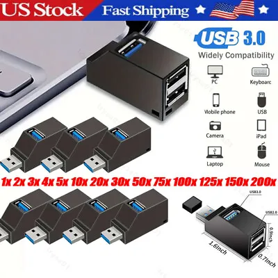 USB3.0 Hub 3Ports Mini Splitter High Speed Data Transfer For PC Laptop Wholesale • $326.65