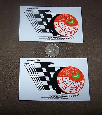 2 - Orange Peeler Mufflers - Stickers  NHRA Racing   NASCAR  Hot Rod • $3.50