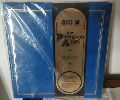 £5 • Buy NEW SEALED ARO De Luxe Photograph Album 20Gold Edged Self Adhesive Leaves