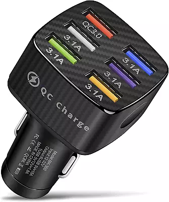 $14.70 • Buy Amiss Car Charger Adapter, 6 USB Multi Port, Fast Charger, Include QC 3.0 And 5 