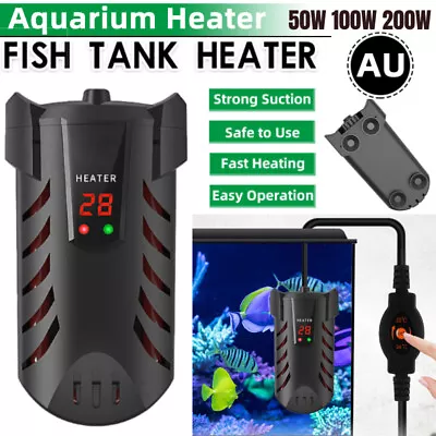$22.99 • Buy Aqua Fish Tank Thermosafe LED Digital Submersible Aquarium Water Heater 50-200W