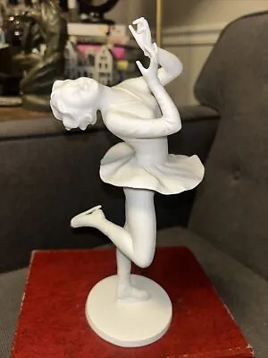 Kaiser White Porcelain Ice Skater Figurine By Bachmann - Germany AS IS • $15