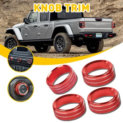 Aluminum A/C Switch Knob Trim Cover For Jeep Wrangler JL JT 2018+ Accessories EA • $12.99