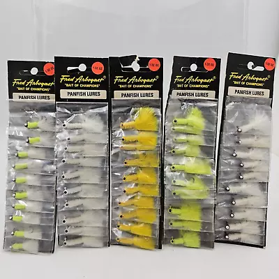 Vtg 1990's Rare Fred Arbogast Marabou Panfish Lures 1/32 Oz Jigs 10 On Card Pick • $9