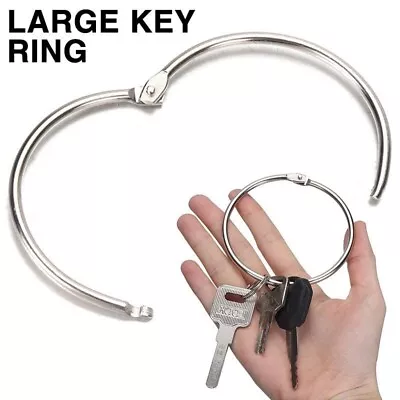 Jumbo 98mm 4  Steel Keychain Ring Janitor Taxi Firm Security Landlord Caretaker • £7.10