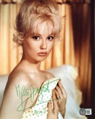 MYLENE DEMONGEOT SIGNED 8x10 PHOTO CELEBRATED FRENCH ACTRESS RARE BECKETT BAS • $135