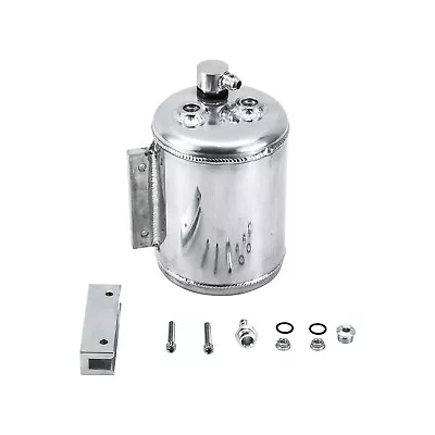 Aluminum Alloy Brake Vacuum Reservoir Tank Can With Mounts Fittings 126mm • $55.99