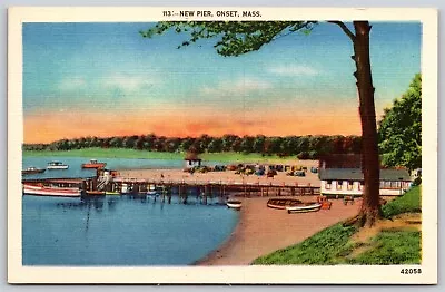 Postcard New Pier Onset Mass Linen N107 • $2.99