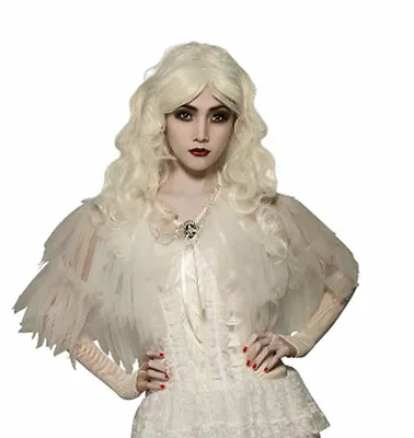 Ghostly White Witch Costume Capelet Halloween Women Jadis Lilith Narnia Arwen • £19.68