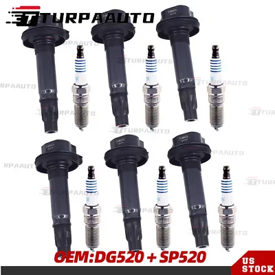 6Set Motorcraft Ignition Coil DG520 & Spark Plug SP520 For Ford 10-14 3.7L UF553 • $129.99