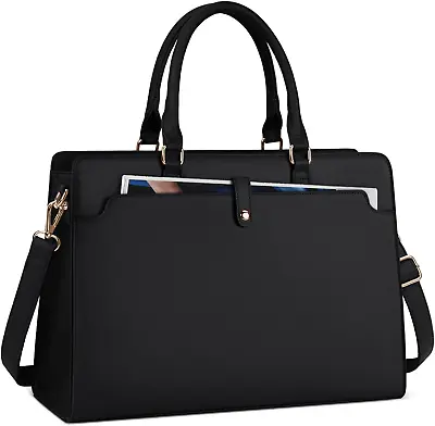 Laptop Tote Bag For Women 15.6 Inch Leather Work Bag Waterproof Briefcase Office • $89.17