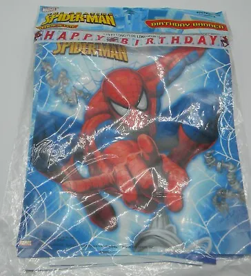 $4 • Buy Marvel Spiderman Happy Birthday Banner Decoration Party Supplies
