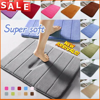Soft Rug Absorbent Memory Foam Bath Mat Non-slip Bathroom Floor Shower Carpet • $13.55