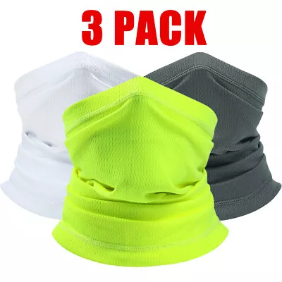 3Pack Half Face Mask Bandana Tube Scarf Cover Neck Gaiter Bike Cycling Women Men • $9.99