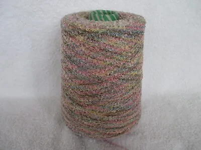 Yeoman Yarns Boucle. Cone Total Wt Of Yarn 540g.  Multi Coloured • £12