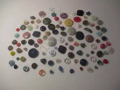 Lot Of 100 Vintage Czech Glass Buttons #2 • $9.99