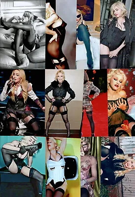 Madonna In Black Stockings 12 Sexy Pin-Up 6x4 Photographs Set Music Pop Icon • $6.21