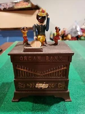 Cast Iron Mechanical Monkey Organ Bank From The Book Of Knowledge Collection! • $49.99