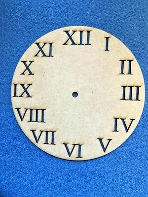 Wooden MDF Clock Face With Pre Cut Roman Numerals  20cm25cm 29cm • £7.50