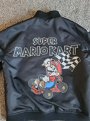Forever 21 RARE Nintendo Super Mario Kart Bomber Jacket Racing Large Unisex • $29.99