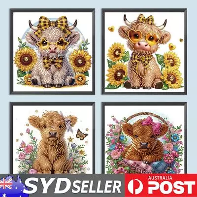 5D DIY Partial Special Shaped Drill Diamond Painting Highland Yak Art Home Decor • $10.60