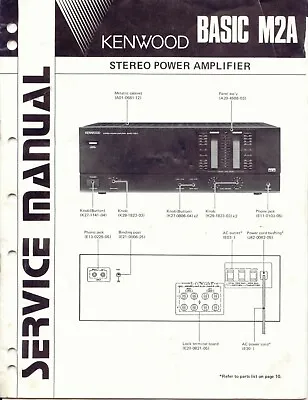 Service Manual Instructions For Kenwood Basic M2 A • $13.46