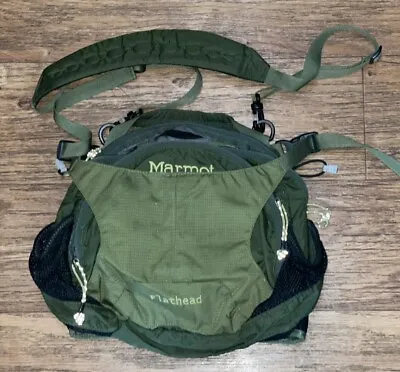 Marmot Flathead Hiking Waist Fanny Pack Waterbottel Holders Padded Back Green • $35.99